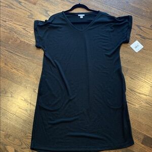 L nwt black pocket T-shirt dress​